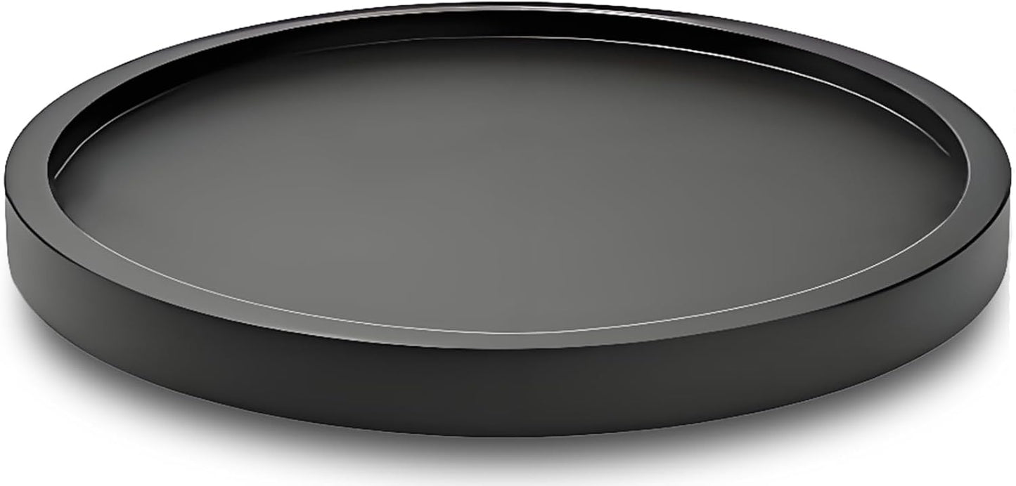 14" Black Bamboo Lazy Susan Organizer Kitchen Turntable for Cabinet Pantry Table Organization