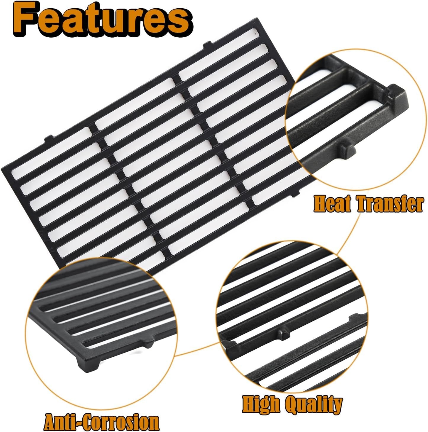 7637 Grill Grates Spirit E-210 Grill Replacement Parts for Weber Spirit 200 Series Grill Parts Spirit E210 210 E-215 E215 E220 E-220 Spirit II E-210 E210 Spirit 2 E-210 E210 GS4 Cooking Grates