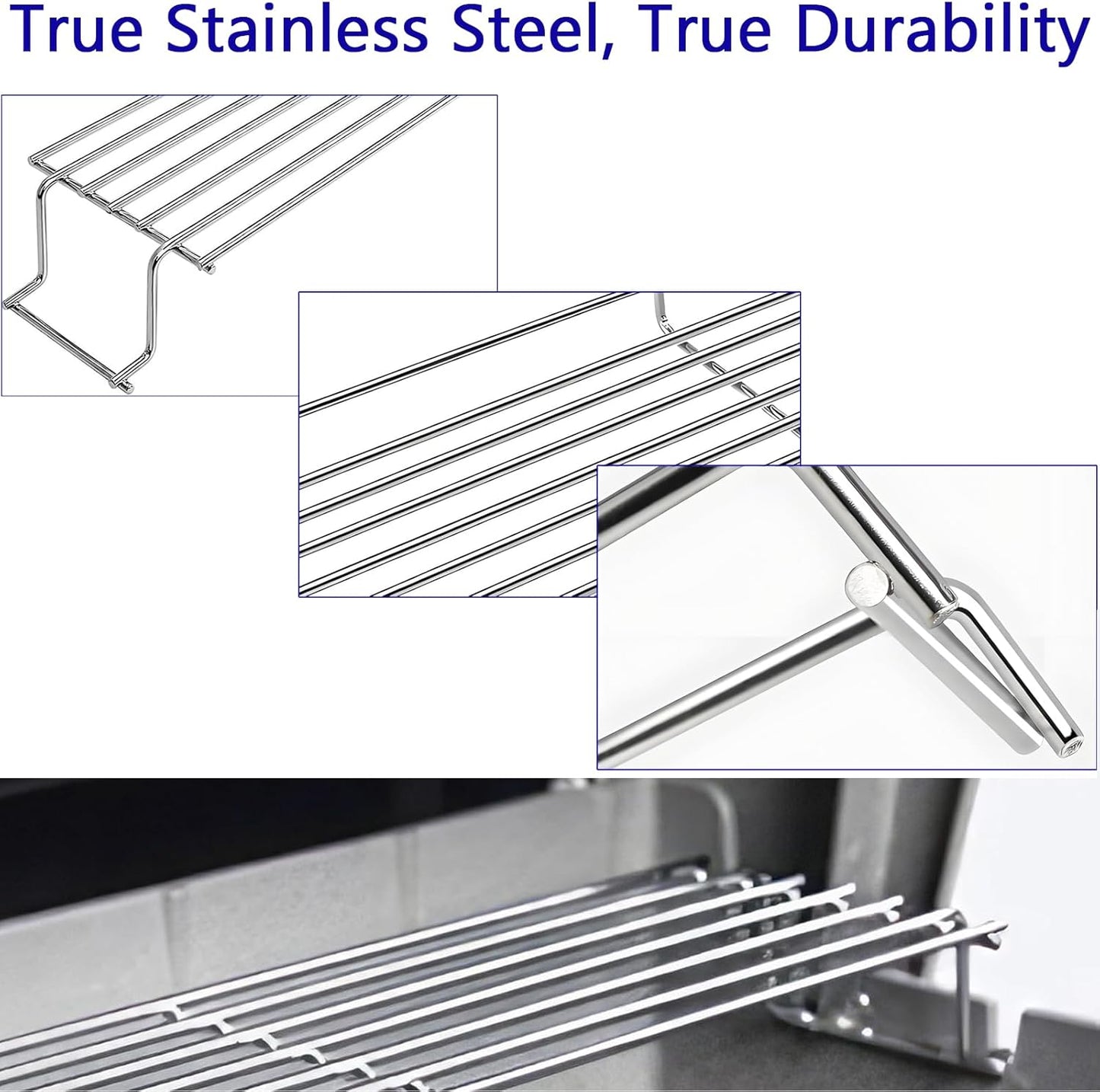Warming Rack for Weber Genesis 300 Series(2007-2016), Genesis E310, E320, E330, S310, S320, S330, Stainless Steel Grill Parts Replacement for Weber 65054, 81323, 62749