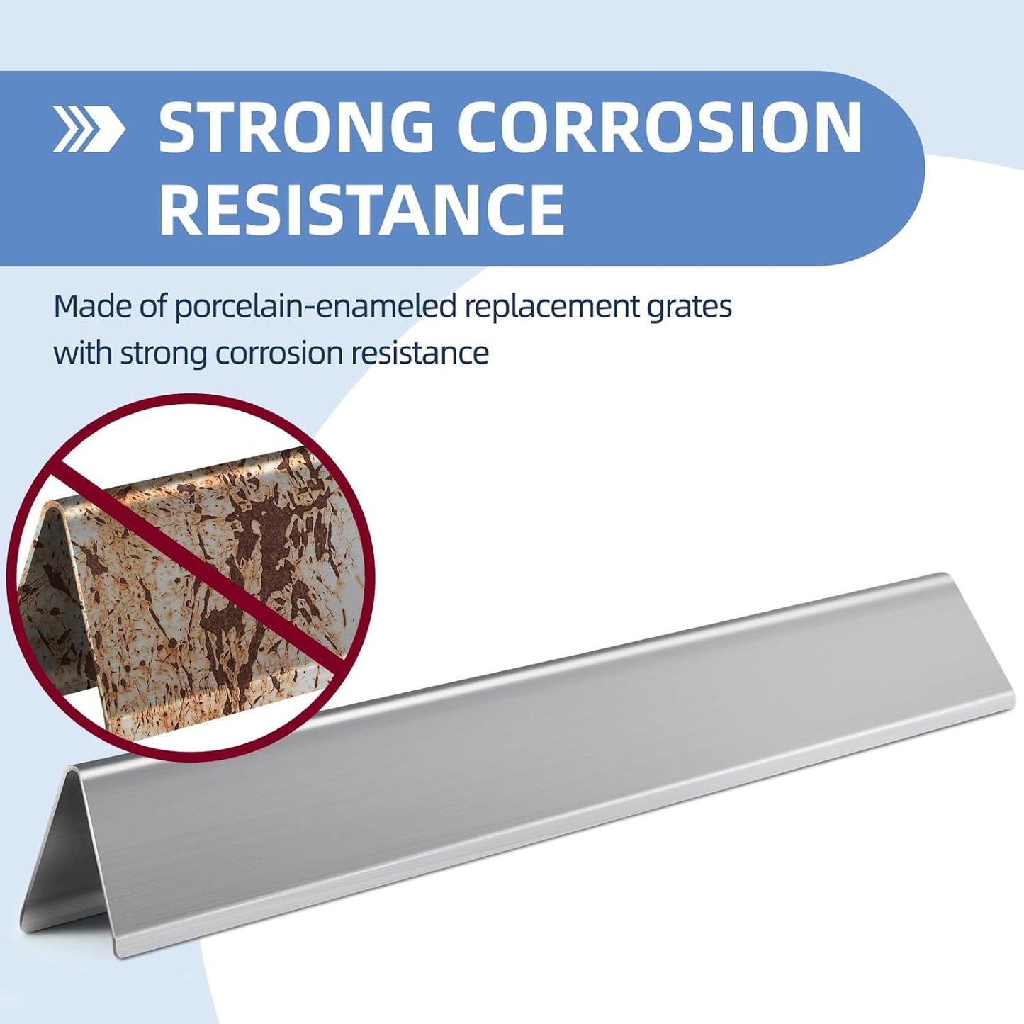 Stainless Steel 7524 7528 Grill Grates with 7620 7621 Flavorizer Bars 65505 Heat Deflectors and 62752 Burner for Weber Genesis Grill Parts 300 Series E310 E320 E330 S310 S320 S330