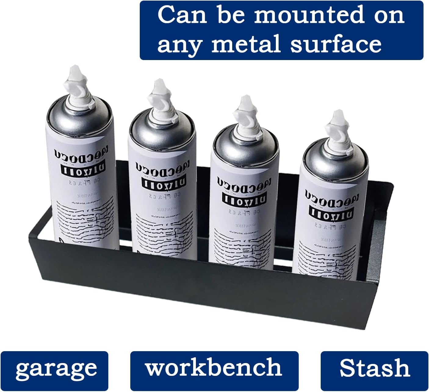 2pcs Magnetic Spray Can Holder Aerosol Can Organizer Tool Box Storage Rack for Garage Home Workspace