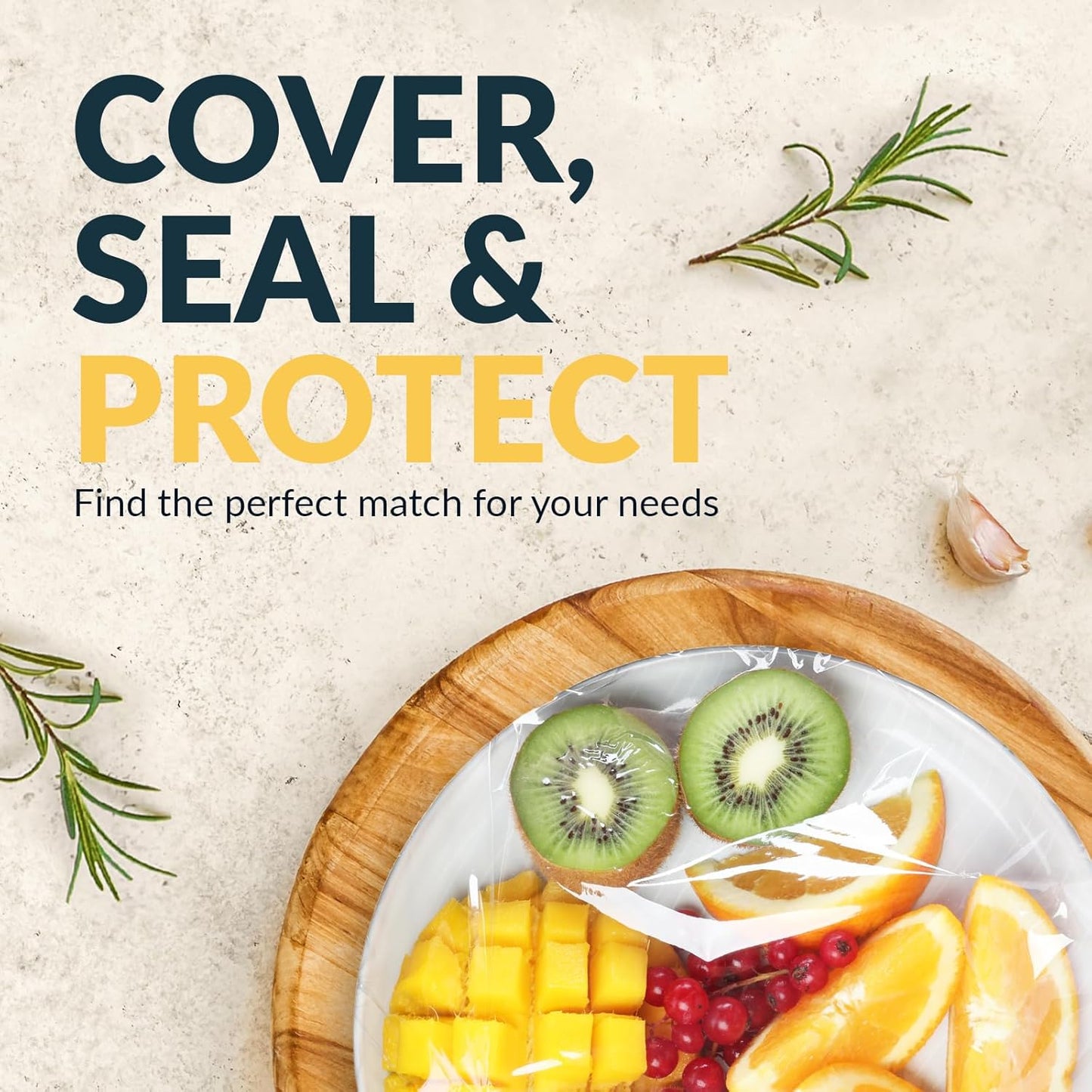 PAMI Clear Plastic Wrap for Food 12" X 2000ft, Bpa-Free Restaurant Plastic Wrap with Dispenser Box for Home and Commercial Food Wrap