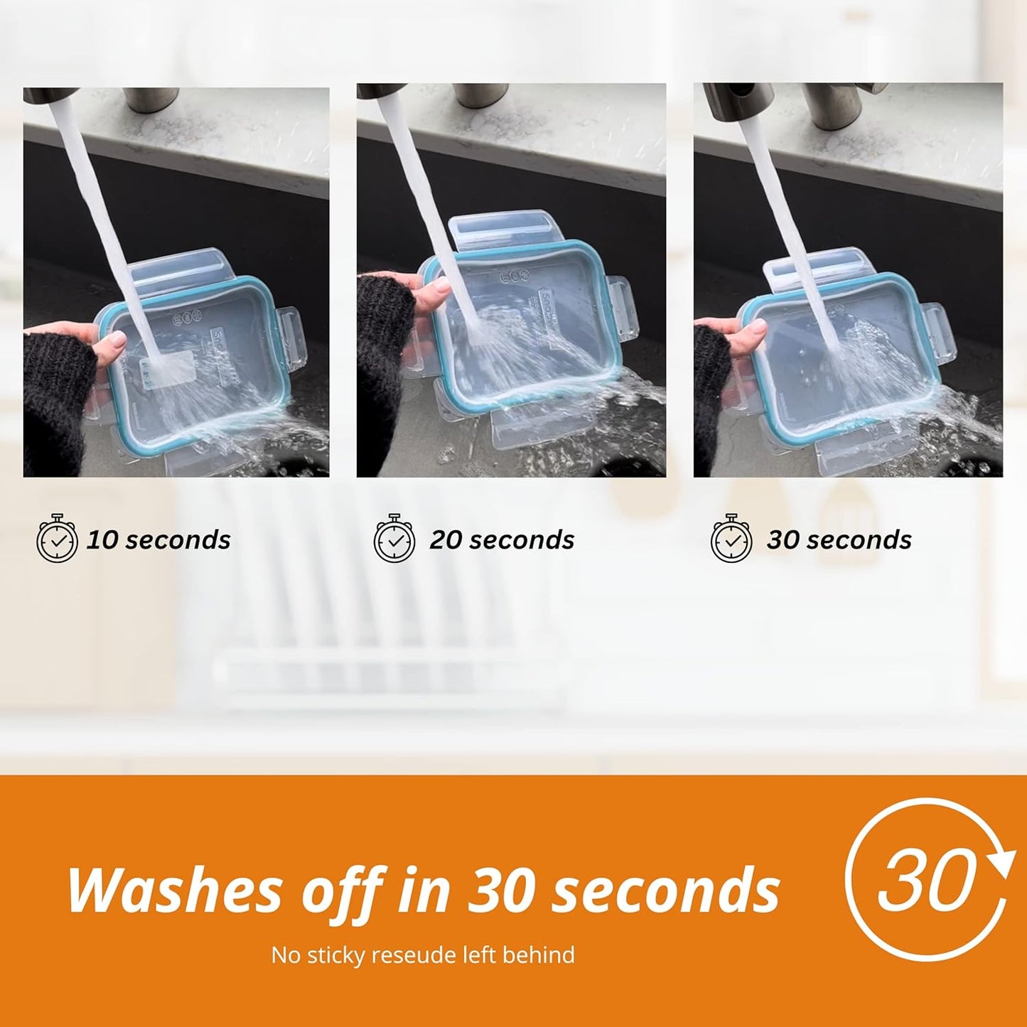 2x1 Dissolvable Food Labels, 1000 Label Stickers, Bottle Labels for Storage Bins, Sticker Labels for Food containers, (1000, Black)