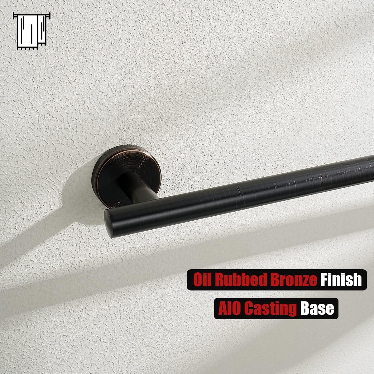 JQK Oil Rubbed Bronze Towel Bar, 33 Inch 304 Stainless Steel Thicken 0.8mm Towel Rack Bathroom, Towel Holder ORB Wall Mount, Useable Length 30 Inch, TB110L30-ORB
