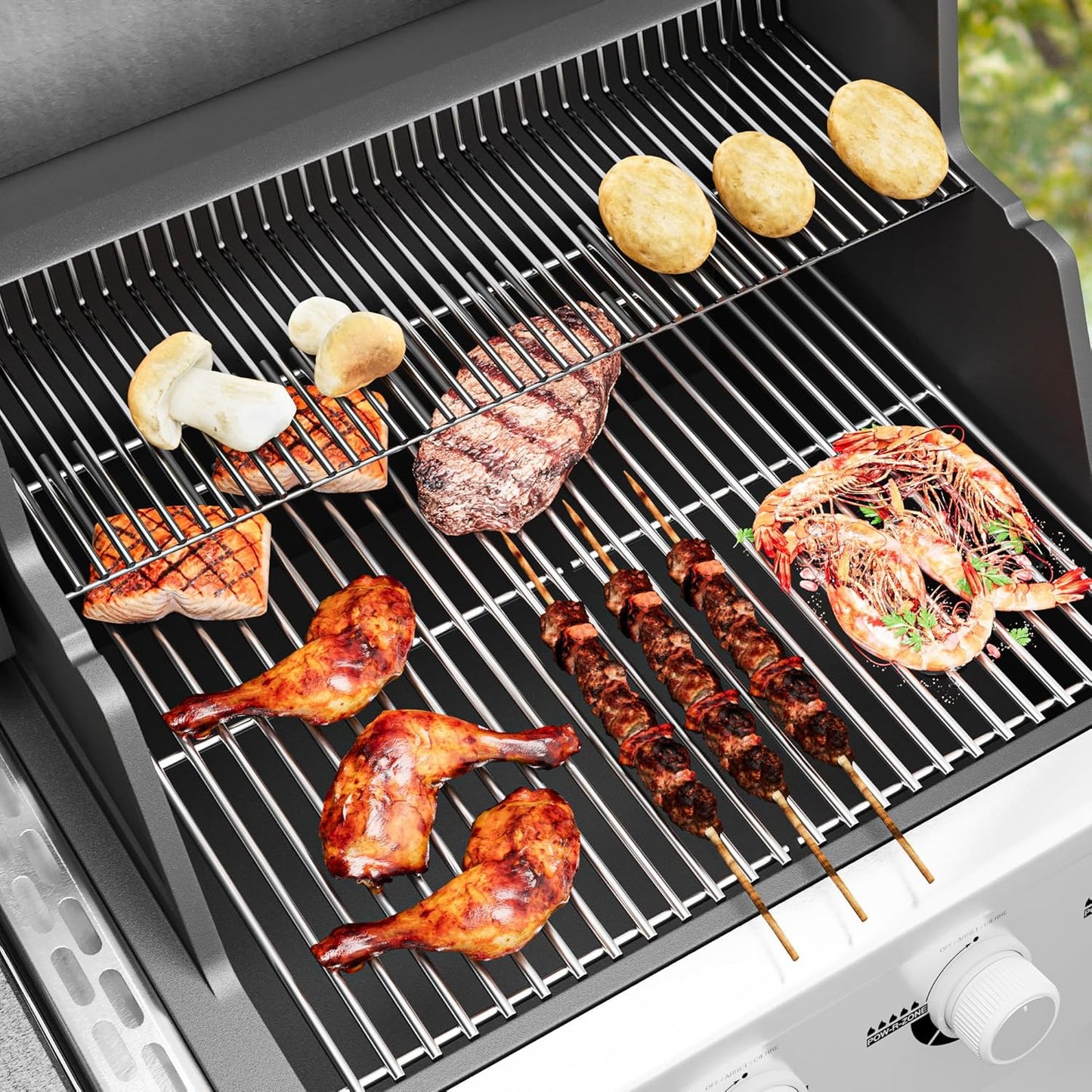 15 inch Cooking Grid Grate for Weber Spirit 200 210 with Side Control, Spirit 500, Genesis Silver A, Grill Replacement Parts for Kenmore, Weber 7521 7522 7523 65904 65905, Stainless Steel Grill Grate