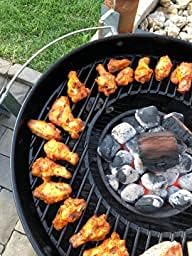 C883E Cast Iron Cooking Grid Grates Replacement for Weber 22.5 inches One-Touch Silver, Bar-B-Kettle, Master-Touch and One-Touch