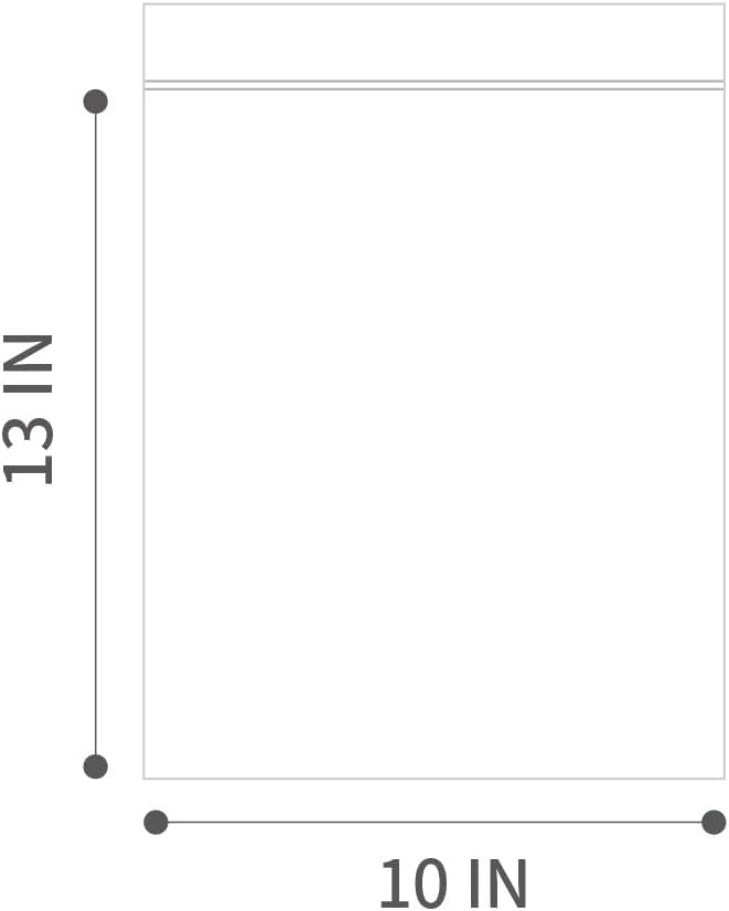 10" X 13" (500 Bags) 2 Mil Clear Reclosable Zip Plastic Poly Bags with Resealable Lock Seal Zipper