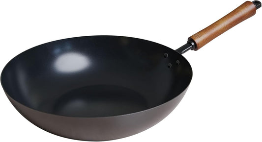 JOYCE CHEN Classic Series 12-Inch Ceramic Nonstick Carbon Steel Stir Fry Pan