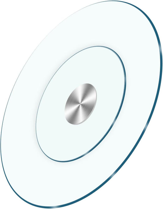 48" Tempered Glass Lazy Susan Turntable Dining Table Large Tabletop Rotating Tray Clear Serving Plate (48inch)