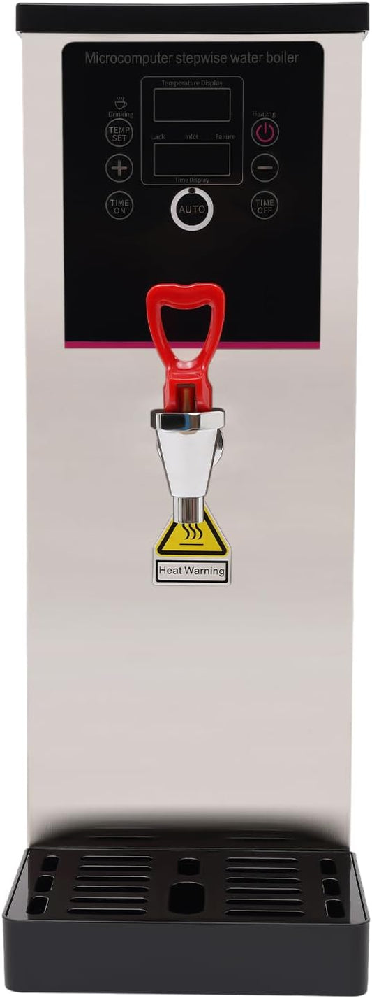 Step-Heating Commercial Hot Water Dispenser, 10L/2.64Gal Hot Water Boiler Dispenser Electric Water Pot Boiler Commercial Boiling Water Machine for Tea Coffee Shop Dessert Shop Hotel - 25L/H 2500W