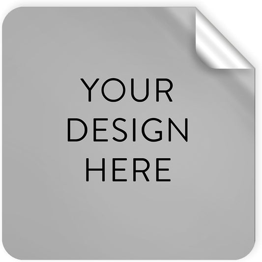 100 Custom Vinyl Stickers - Upload Your own Image, Text, Design, Logo - Personalized Logo Labels for Handmade, Packaging, Bottle, Jars, Candle, Brand Stickers (Gray, 2x2 Square)