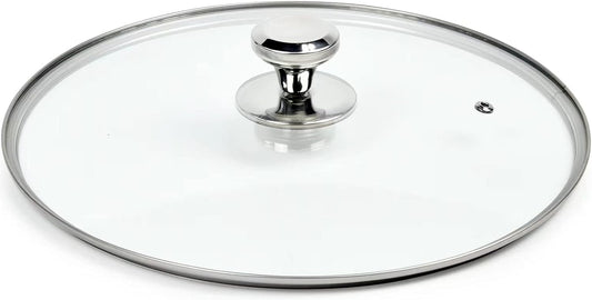 10.25 In Glass Lid for Frying Pan, Tempered Replacement Cover for All 10.25 inches Cookware for Skillets, Round Cast Iron, Cast Aluminium, Stainless Steel Pans &Pots