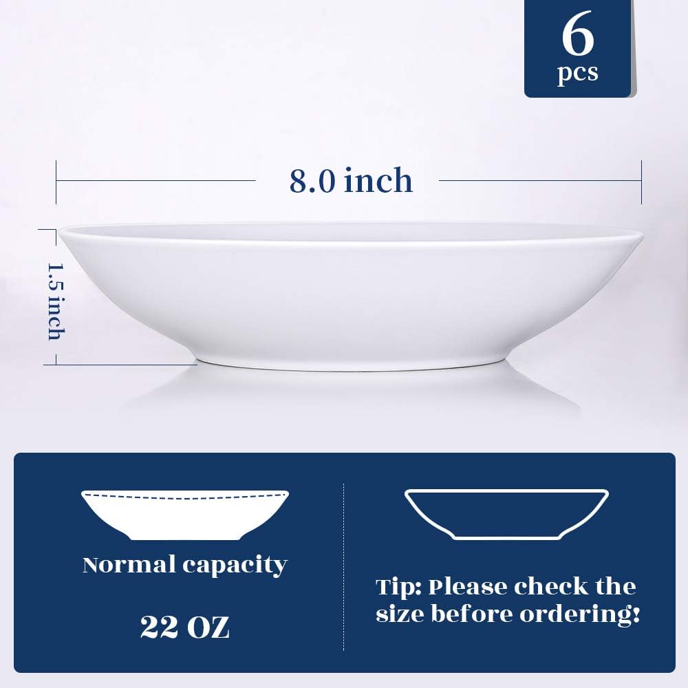 Y YHY 8" Pasta Bowls Set