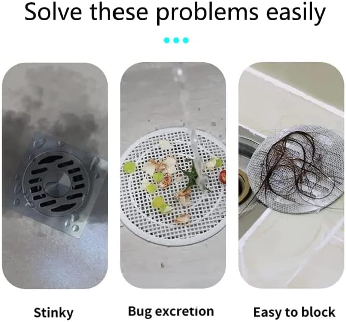 2 Pieces 6 x 6 Inch Silicone Tub Stopper Floor Drain Cover Sewer Anti-Odor Mat Deodorizing Drain Plugs for Kitchen, Bathroom and Laundry