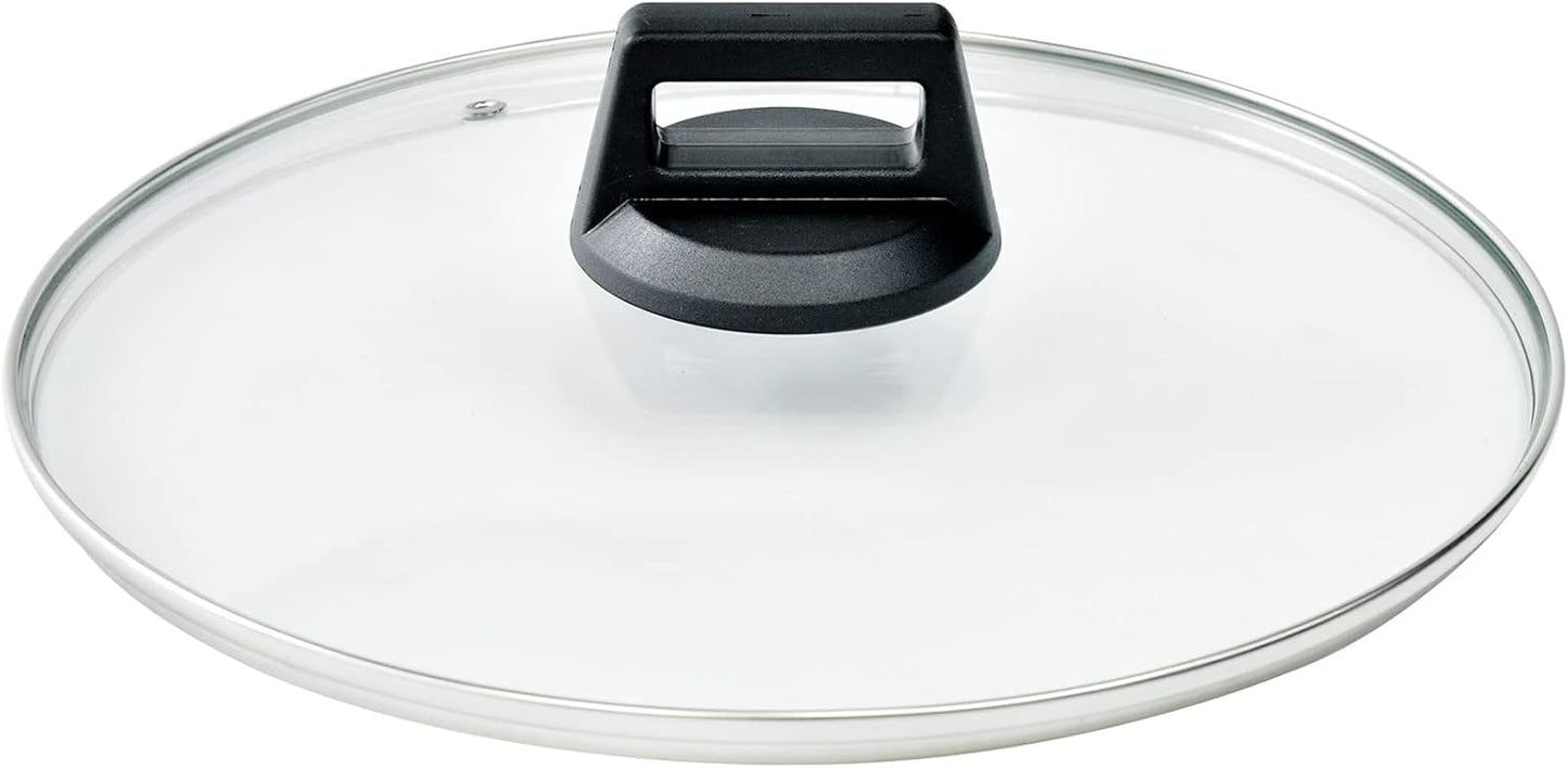 11 In Glass Lid for Frying Pan, Tempered Replacement Cover Compatible with All 11 Inches Cookware for Skillets, Round Cast Iron, Cast Aluminium, Stainless Steel Pans &Pots