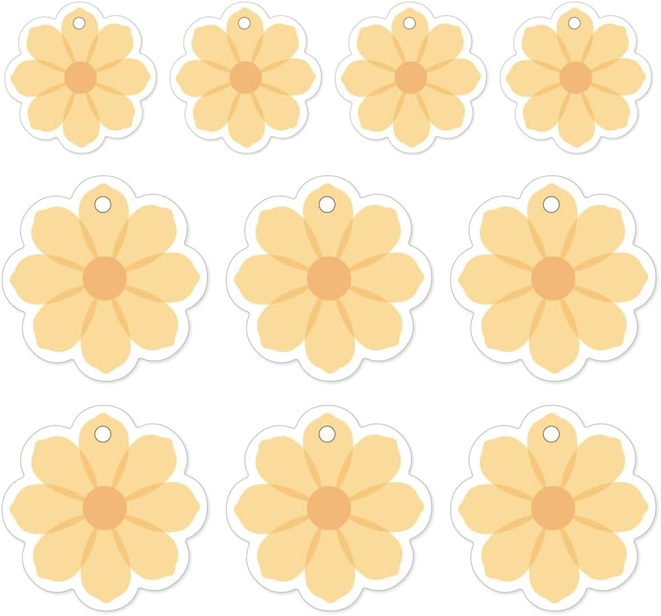 Flower-Shaped Wood Pulp Sponge Scrubber, sponges Kitchen– Dual-Sided Natural Dish Sponge,sponges for Dishes, Eco-Friendly, Quick-Drying, Gentle on Non-Stick Pans (8.5×1.8cm) (10pcs)