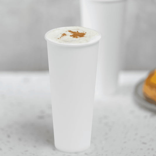 Karat 24 oz Paper Hot Coffee Cups [500 ct] White Disposable Cup for Hot/ Cold Drinks and Beverages, 90mm (C-K524W)