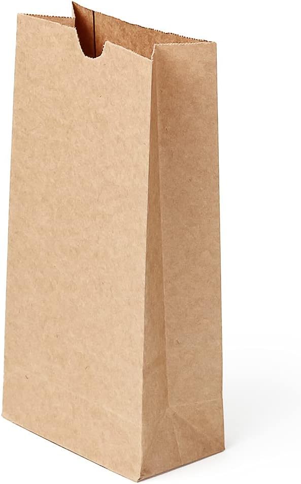 Restaurantware Bag Tek 2 LB Disposable Lunch Bags 100 Sturdy Take Out Bags - Flat Bottom Great For Restaurants Cafes And Bakeries Brown Kraft Popcorn Bags