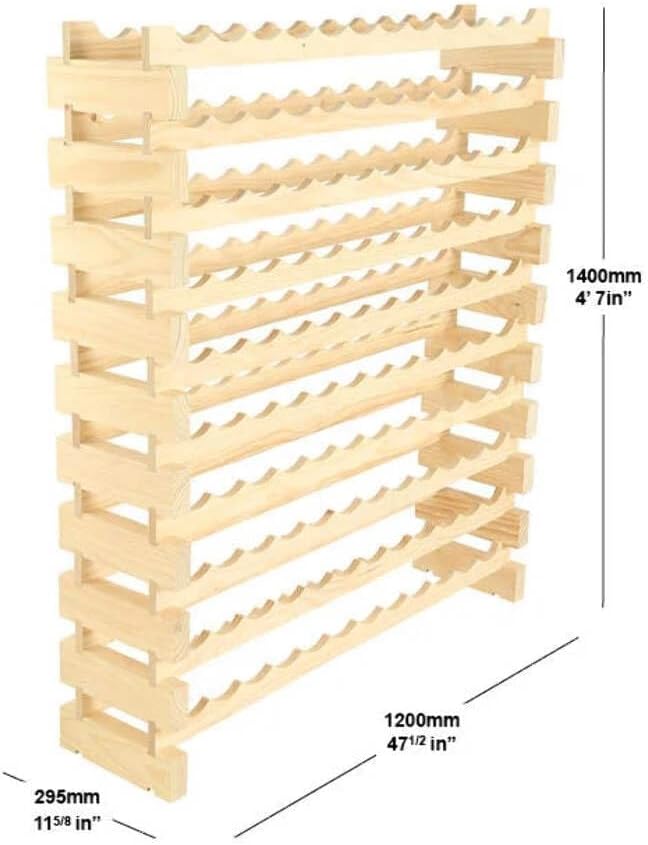 120 Bottle Wine Rack Dark Stain