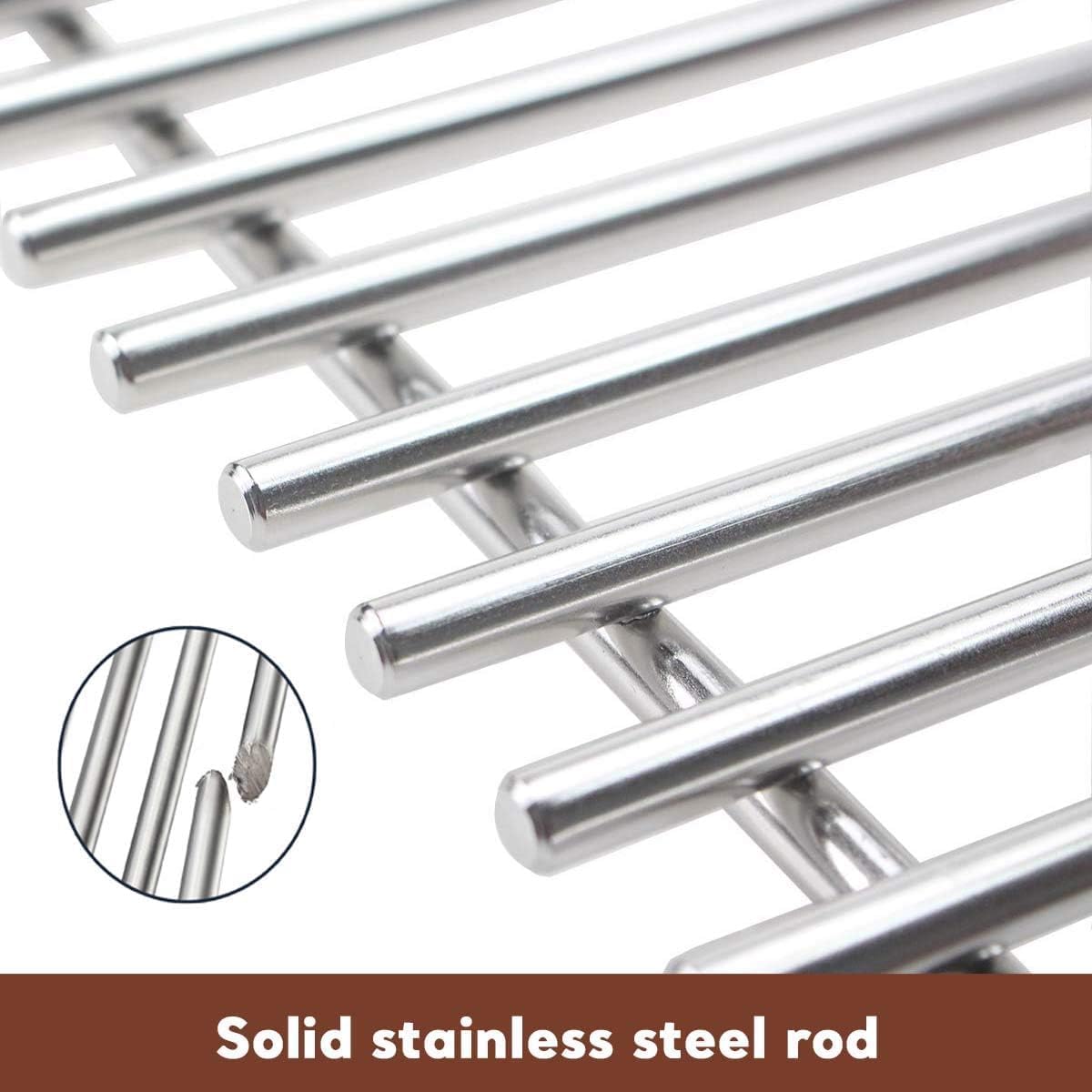 Grill Grates for Weber Spirit 300 & Spirit II GS4 300 Series, Stainless Steel Grates Replacement for Weber Spirit 310 E310 Grill Parts 7639 Spirit 700 Genesis Silver/Gold/Platinum B & C, 1000-3500