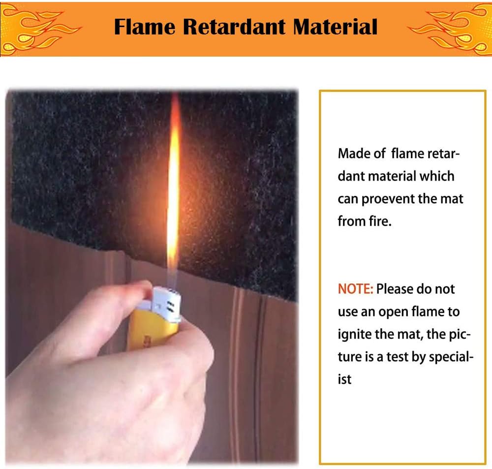 Under Grill Mat,Premium Grill Mat for Deck,Absorbent Oil Pad Protector for Decks and Patios,Waterproof,BBQ Mat for Under BBQ,36x60 Inch…