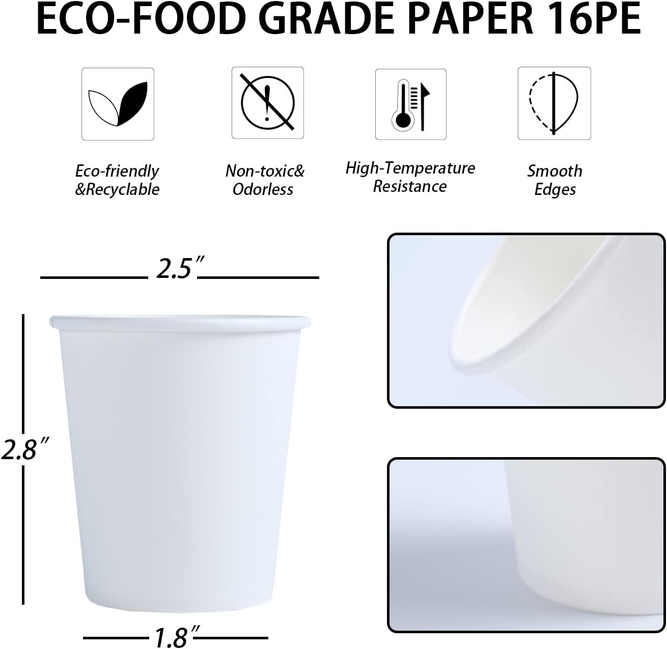 Lamosi 300 Pack 5 oz Paper Cups, Disposable Bathroom Cups 5oz Paper, Small Mouthwash Cups, Paper Espresso Cups, Mini Paper Cups for Travel, Party, Picnics, Home