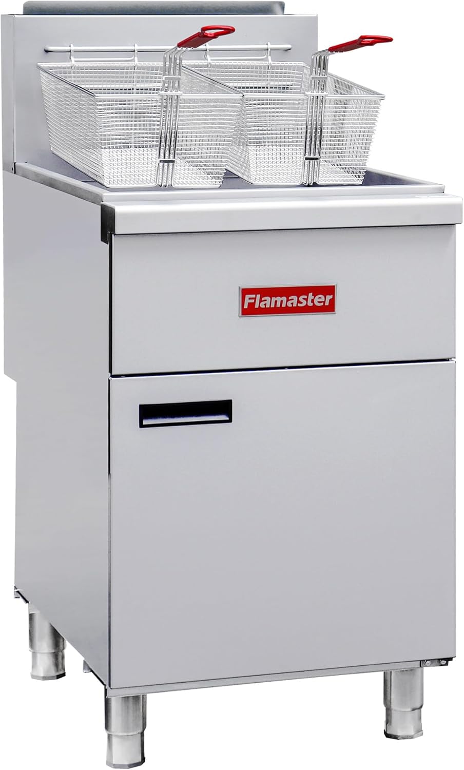 Commercial Gas Floor Fryer with 2 Baskets, 150000 BTU Propane Fryer - Only Commercial Use, 5 Heating Tubes, 80 lb Capacity Deep Fryer for Restaurants, Fast Food, Food Trucks