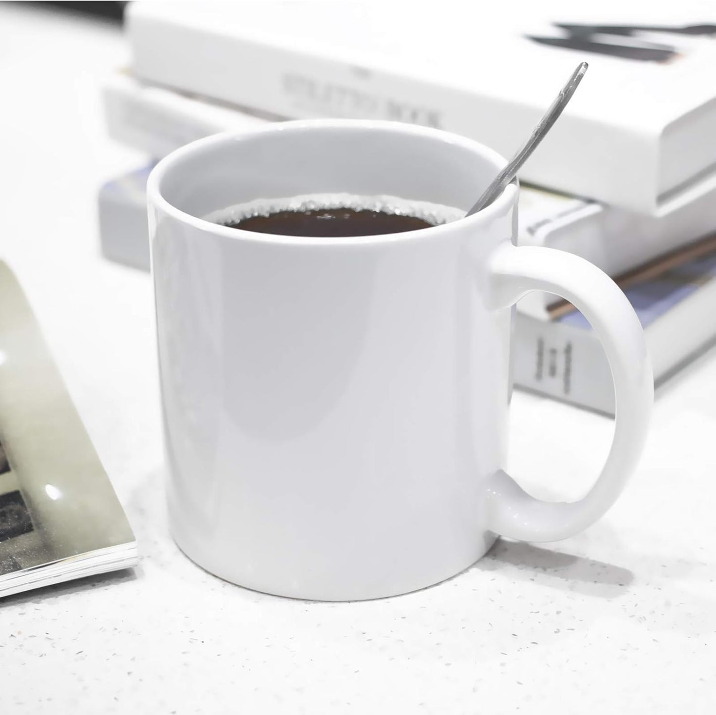 22oz white Super Large Ceramic Coffee Mugs Large Handles Set of 4