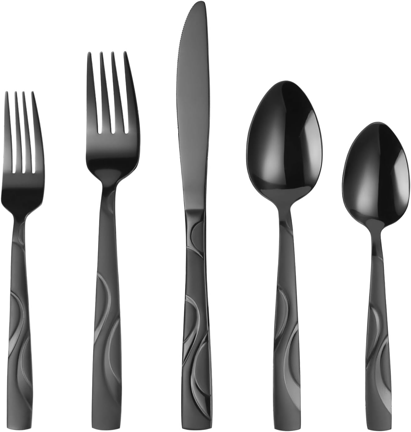 40-Piece Stainless Steel Flatware Set - Heavy Duty 430 Stainless Steel Cutlery Set, Include Knives, Forks, and Spoons for 8 People, Dishwasher Safe
