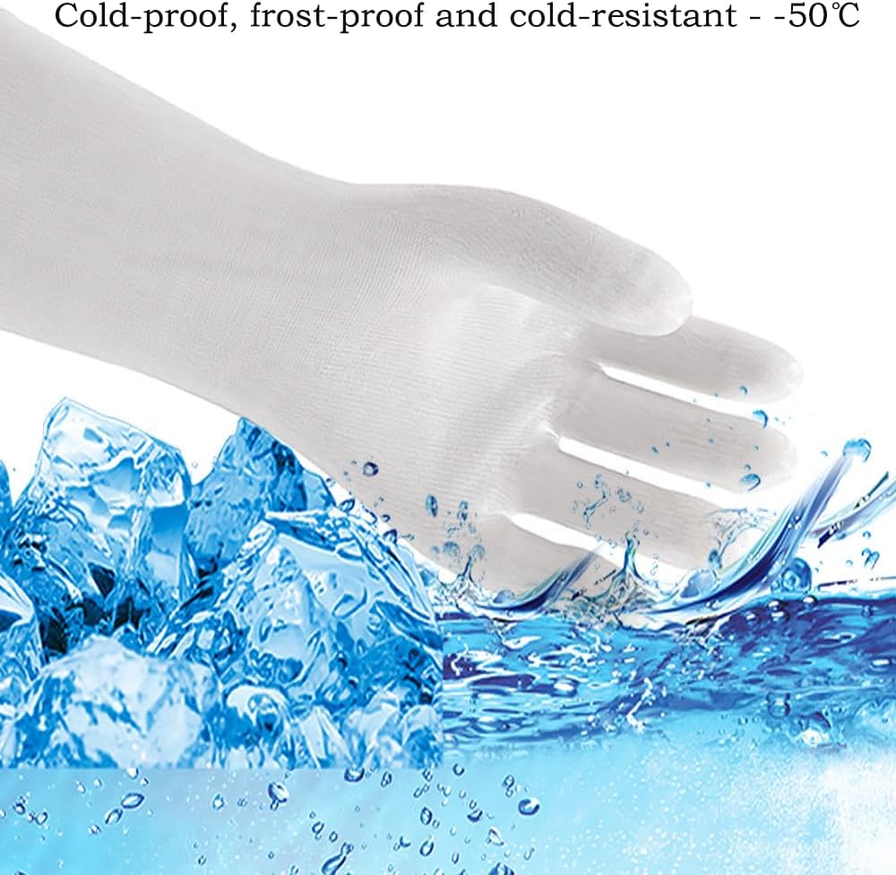 Silicone BBQ Gloves, Oven Gloves with Fingers 932°F Heat Resistant, Kitchen Waterproof Hot Proof Glove for Fryer, Smoker, Baking, Cooking (Gray, XXL)