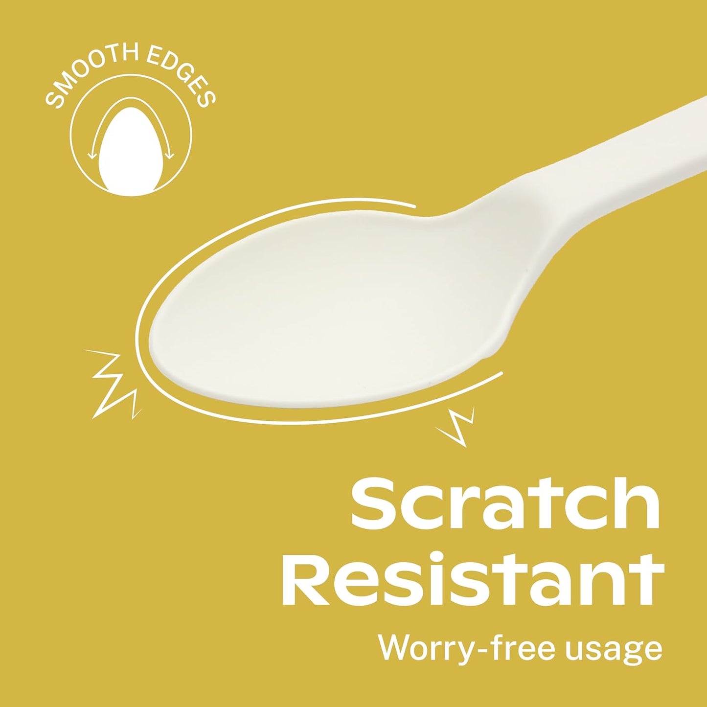 CORAL Ivory White 100% Compostable Spoons & Forks Set - 220 Pieces - No Plastic Utensil 110 Forks, 110 Soup Spoons - Break Resistant with Smooth Edges, Ocean Friendly Alternative to Plastic Silverware