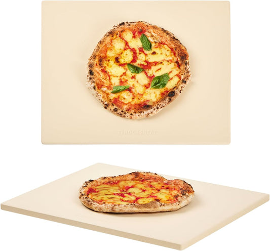 Professional Pizza Stone for Oven – 13.8x17.7 Inch Cordierite Baking Stone Board, Grill & BBQ Safe, Heavy Duty for Perfect Crust (35x45cm)