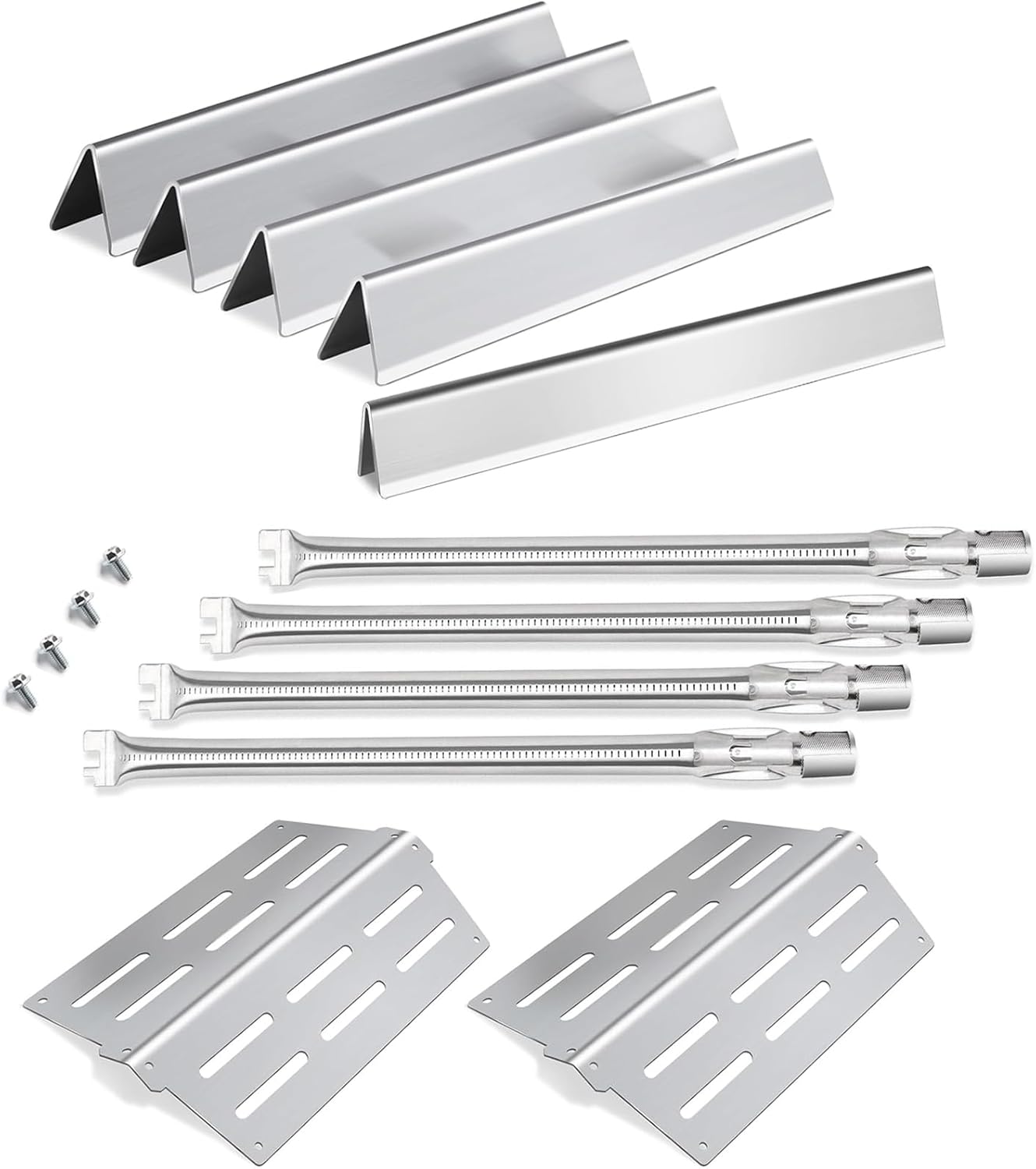 Flavorizer Bars Heat Deflectors Burner Tubes for Weber Genesis e330 Grills Parts with Sear Burner Front Control Knobs, Genesis E310 E320 E330 S310 S320 S330 Parts for Weber 7620 7621 7622 65055 62752