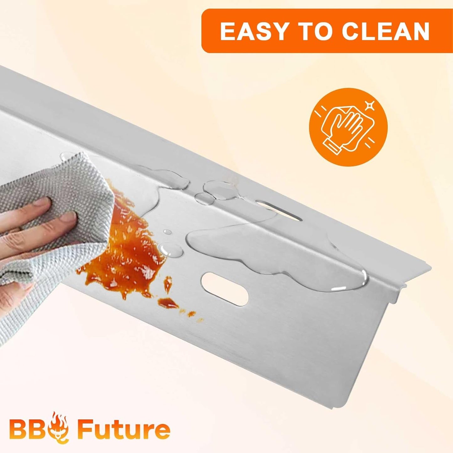 MixRBBQ Stainless Steel 7-Pack Heat Plates and 4-Pack Burner BBQ Replacement Part Kit for Prestige 500 and Napoleon Grill Rogue Series