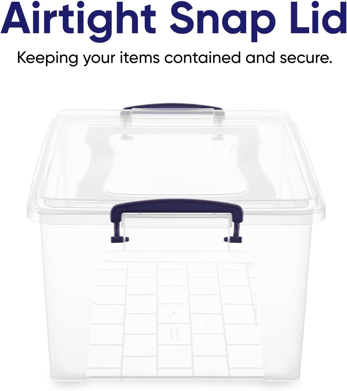 Superio Storage Bins with Lids, Clear Plastic Containers for Organizing, Stackable Totes, BPA Free, Odor Free, Organizer Boxes for Home, and Dorm (2 Pack, 28.5 Qt)