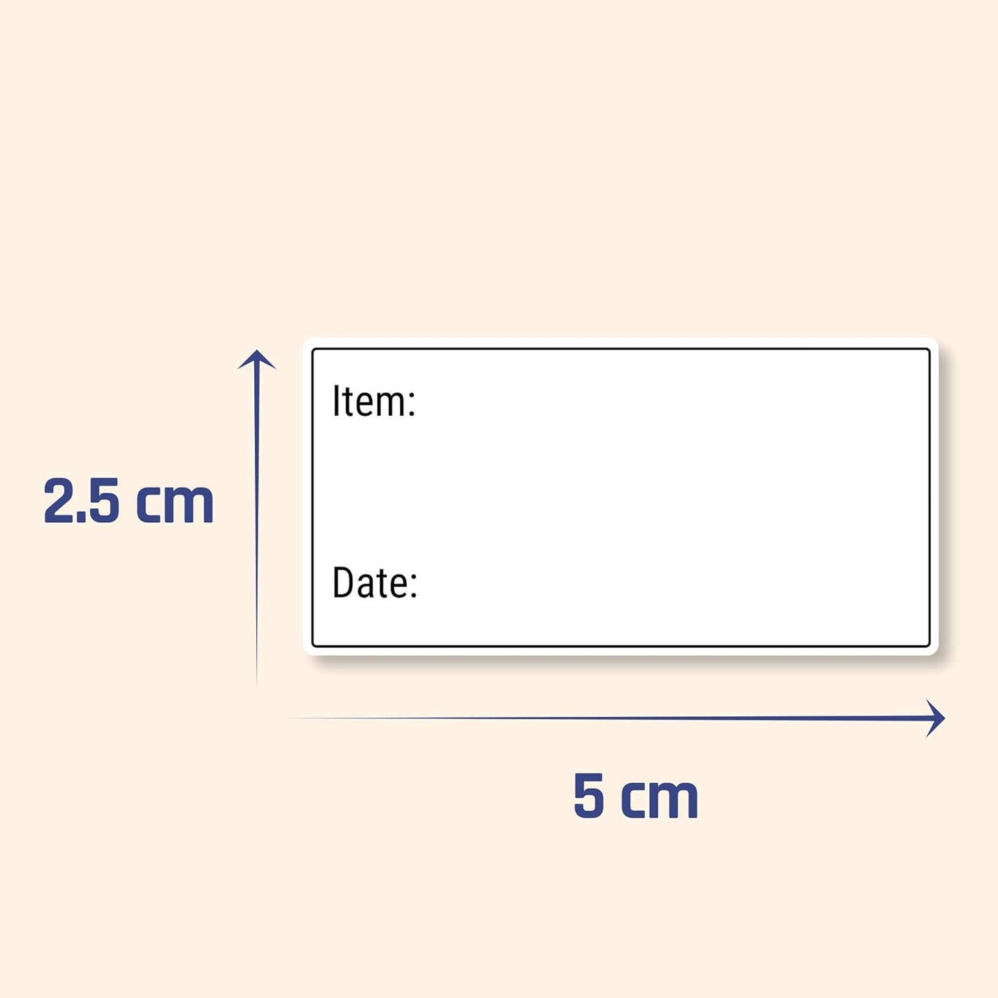 1500 Pack, 2" x 1", Removable Food Storage Freezer Date Labels Stickers