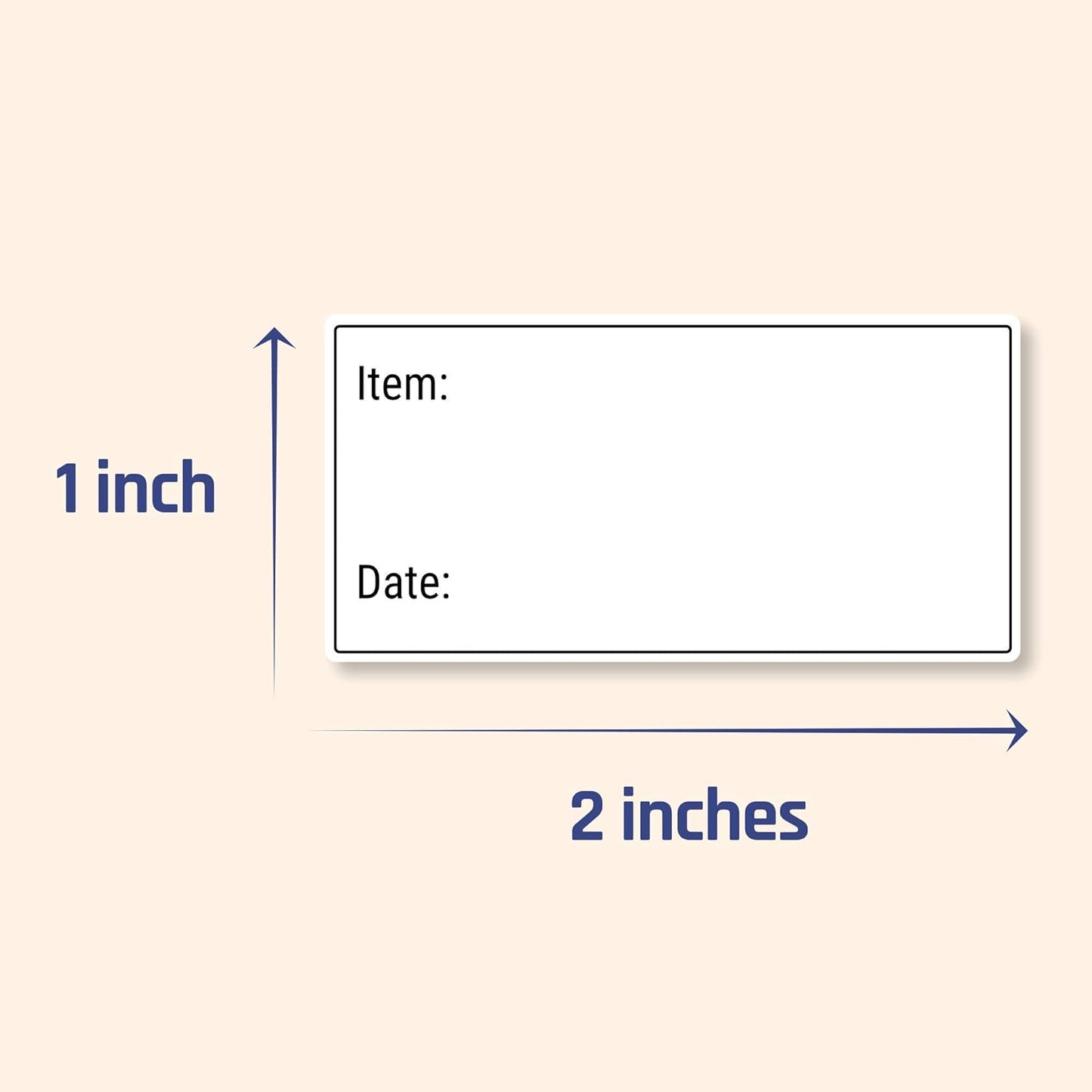 200 Pieces, 2" x 1", Removable Food Labels for Freezer Storage, Date Stickers to Write On