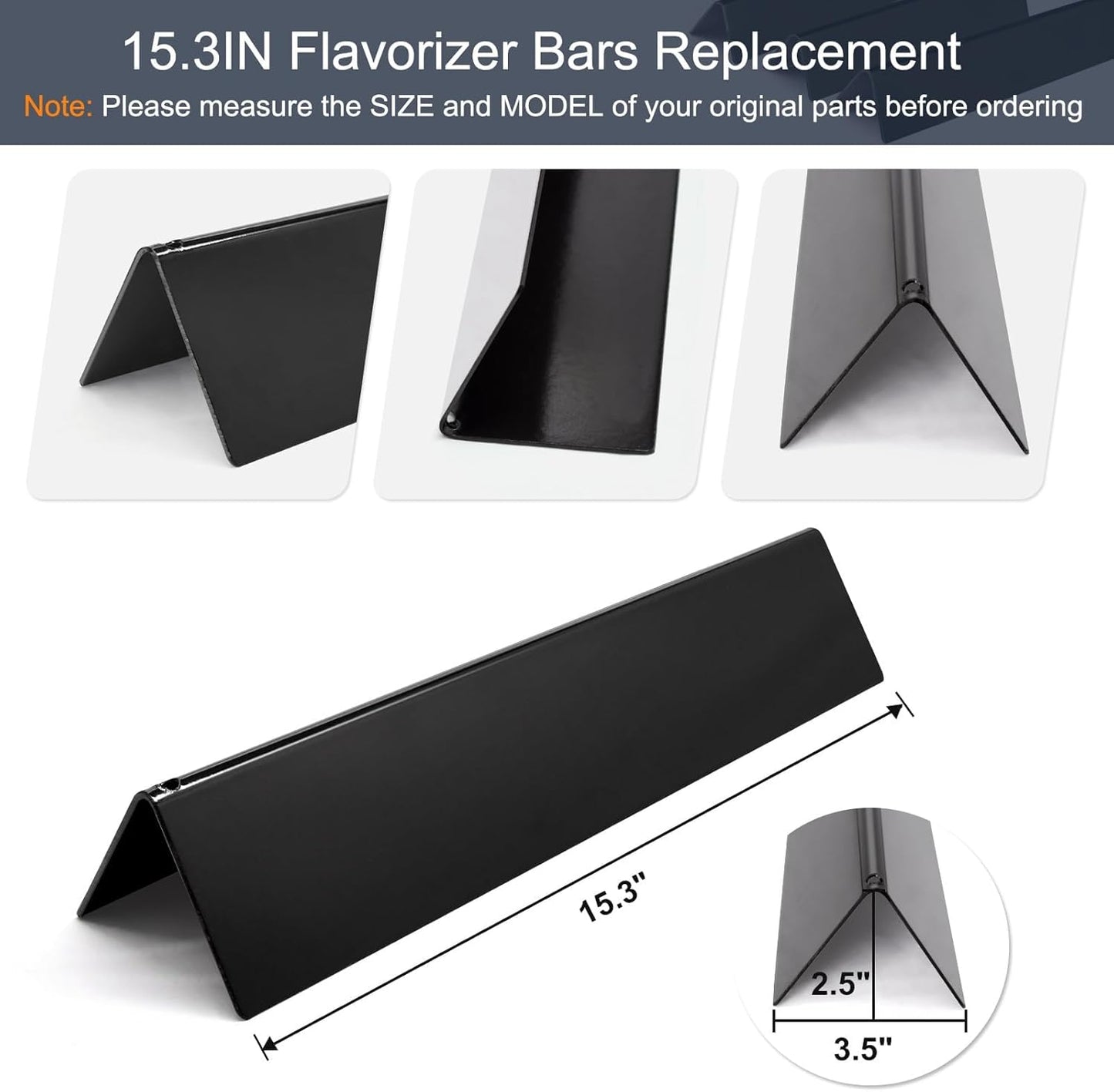 Criditpid Grill Replacement Parts for Weber Spirit I/II 200 with Front Control, 7635 Flavorizer Bars, 69785 Grill Burner Tubes & 7642 Grill Igniter Kit for Weber Spirit E210, E220, S210, S220 Grills.