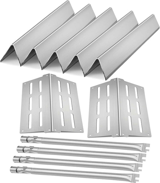 Grill Replacement Parts for Weber Genesis 300 Series E-310 E-320 E-330 S310 S320 S-330 EP310 EP320,2pack Heat Deflectors 65505 & 4pck Burner Tube 62752 & 5pack Flavorizer Bars 7620 7621