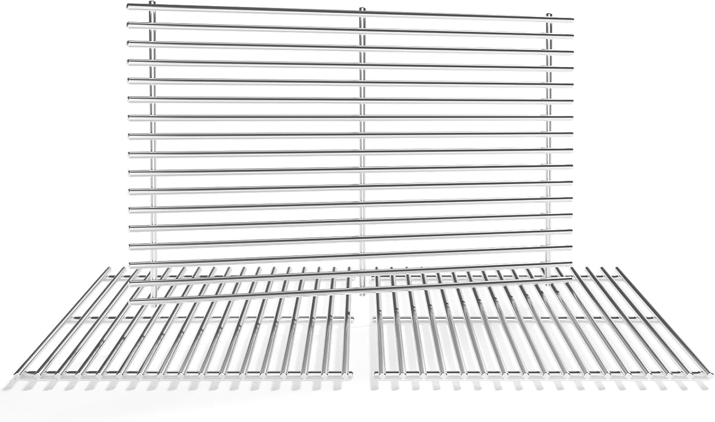 3Pack Stainless Steel Replacement Grill Parts for Weber Genesis 2 GS4 Grates 66089 66097 LX 400 SER GBS S-435, Weber Genesis II E-410, E-435, S-435, SE-410, Kitchen-aid 720-0856V 740-0781