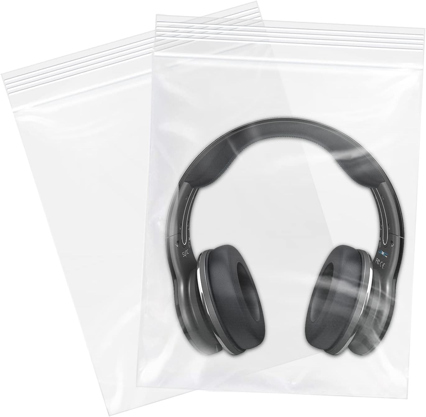 13" x 15"(100 Count) Large Zip Bags - 2 Gallon Zip Plastic Poly Bags for Clothing, T-Shirts, Pants