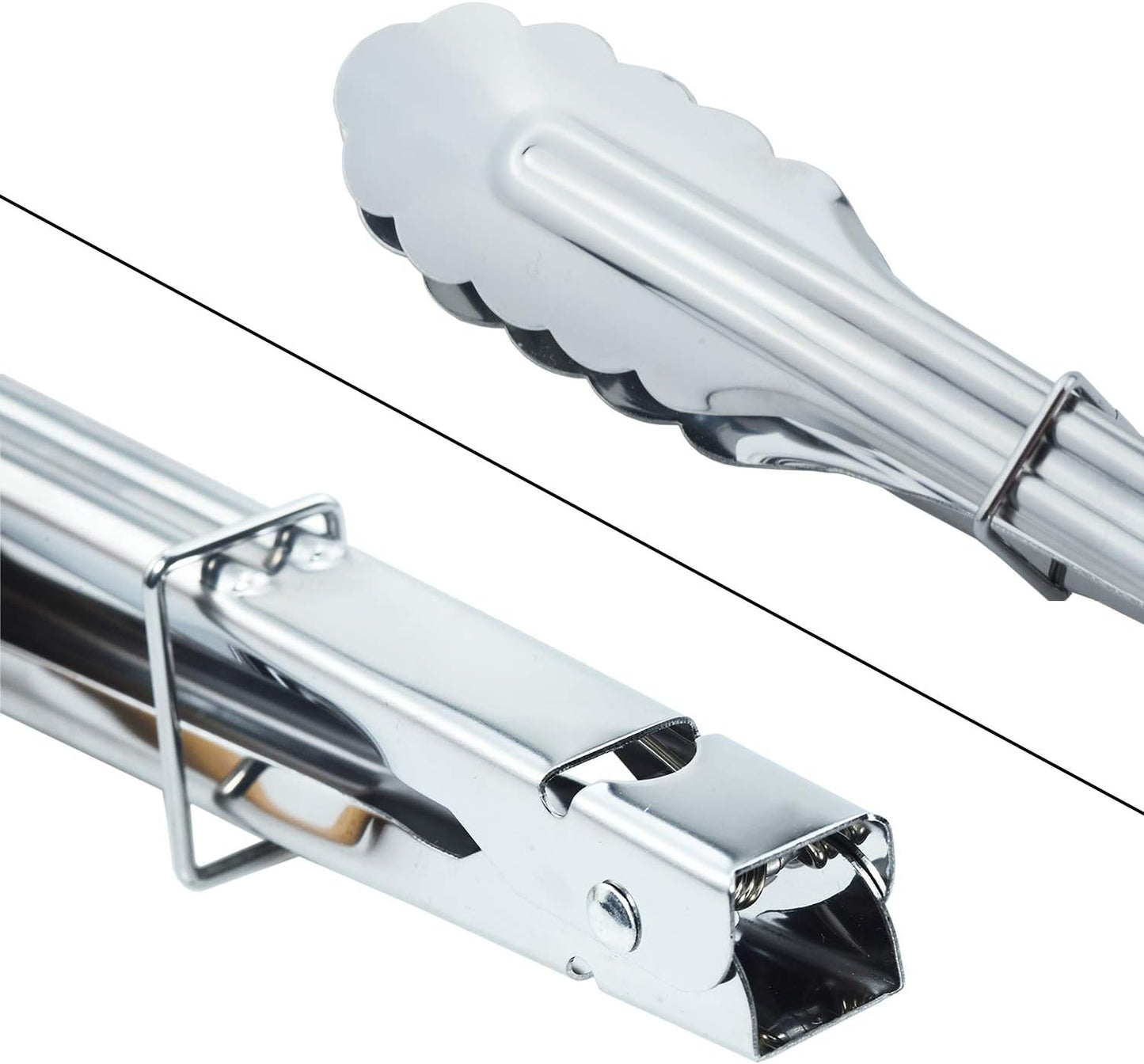 Stainless Steel Cooking Grilling Tongs Extra Long Camp Dutch Oven Tongs for Kitchen and Barbecue Charcoal (16-Inch 3 Pieces)