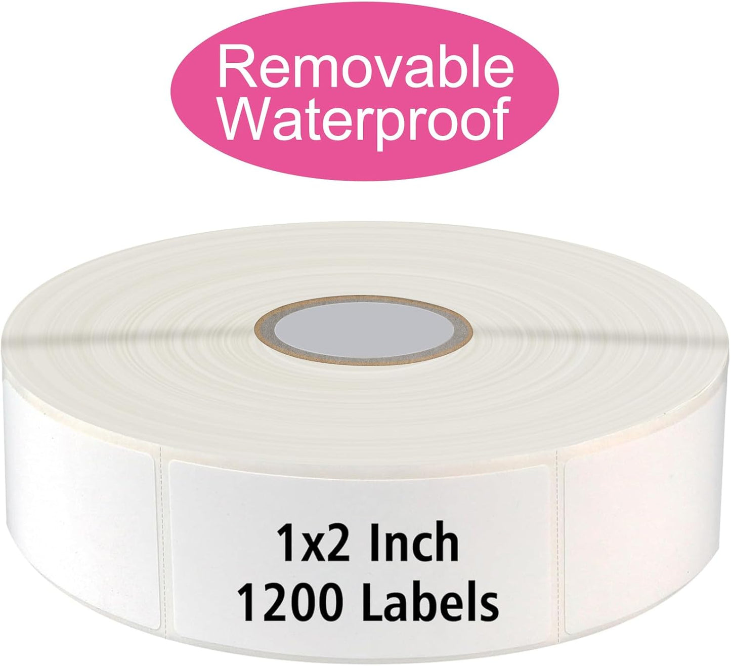 1200 Blank Removable Freezer Labels Water Oil Resistant with Perforation Line for Easy Distribution and Use,Apply Food containers Jars,and Kitchen Pantry Organization (1 "x 2")