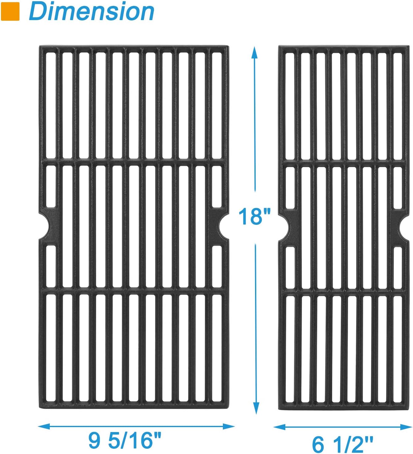 18" Grill Replacement Grate for Charbroil Performance 2-Burner Grill 463673519 463673019 463673619 463625219 463625217 463673017 463673517 463673617 G470-0002-W1 G321-0006-W1