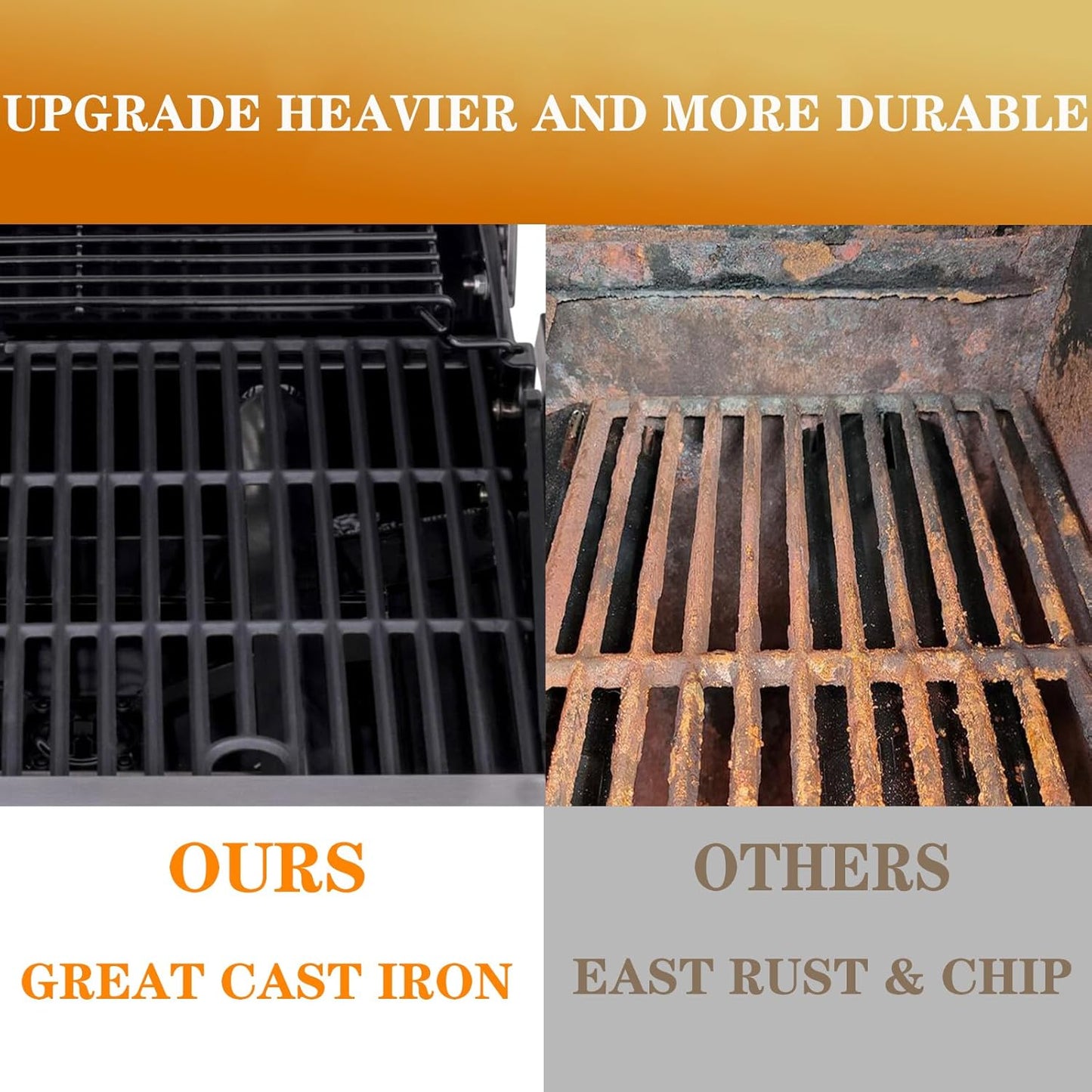 463630021 Grates Replacement Parts for Charbroil Grill Grates 463660021 463660421 G426-0004-W1 G426-0005-W1 Replacement Grates Char-Broil Performance 2 Burner Grill Parts Cast Iron Cooking Grate