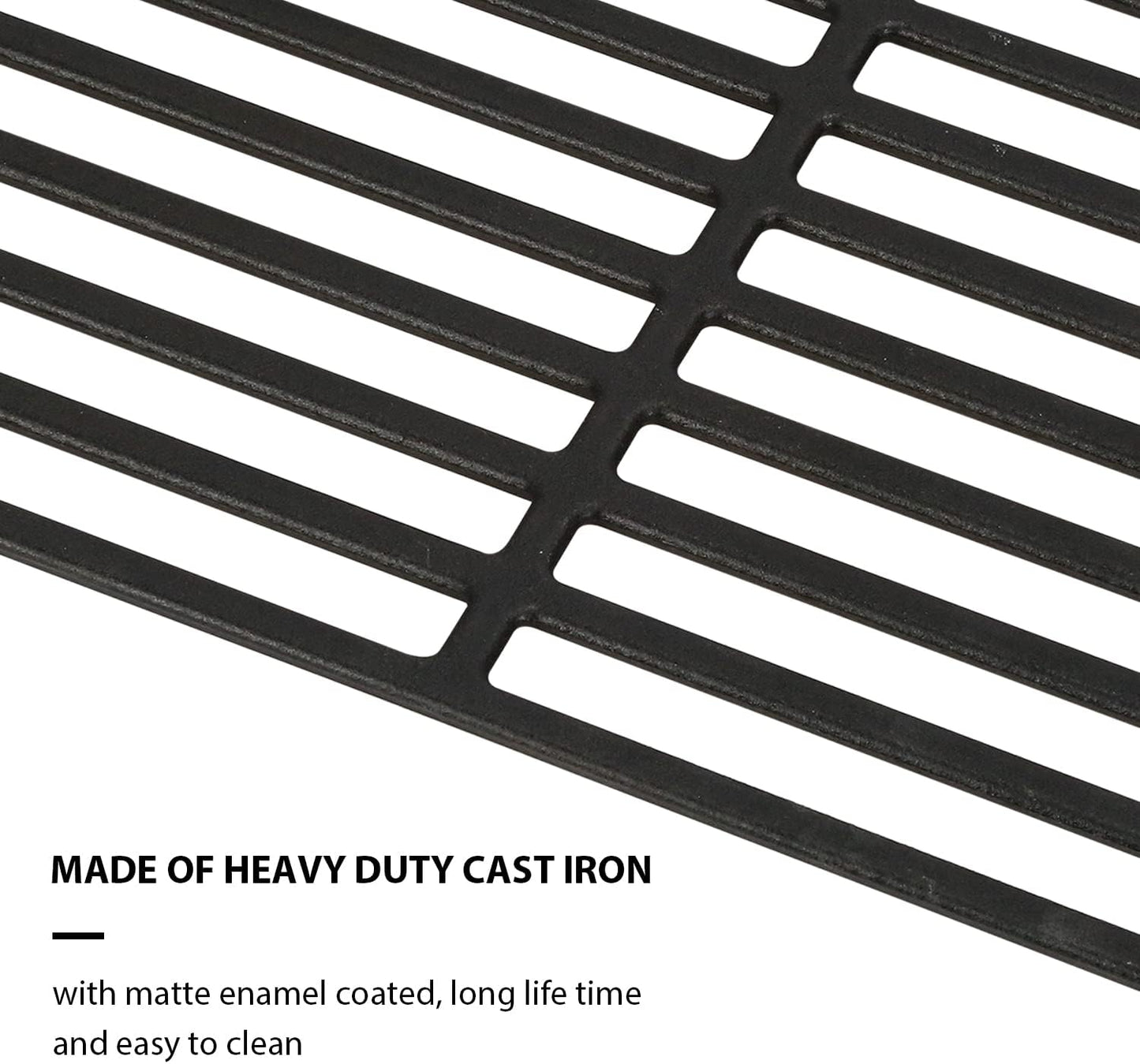 Grill Grates for Nexgrill 4 Burner 720-0830H 720-0830D 720-0670A 720-0783C 720-0783E 720-0958A, 17" Cast Iron Replacement Parts for 5 Burner 720-0888N Charbroil 463241113 463446015, Kenmore Gas Grill