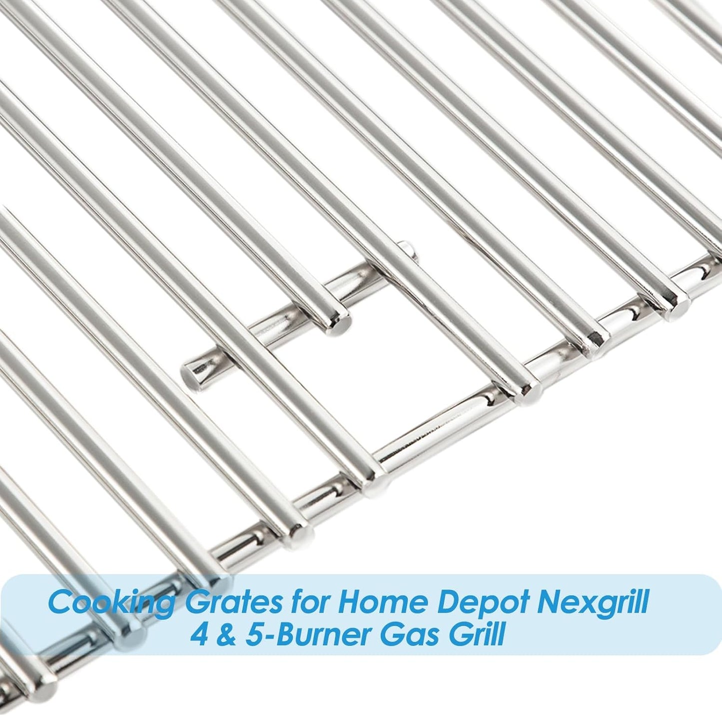 17" Grill Grates for Nexgrill 4-Burner 720-0830H 720-0783E Nexgrill Replacement Parts 5 Burner 720-0888N 720-0888 720-0697, Cooking Grate Grill Parts for Kenmore, Uniflame and More