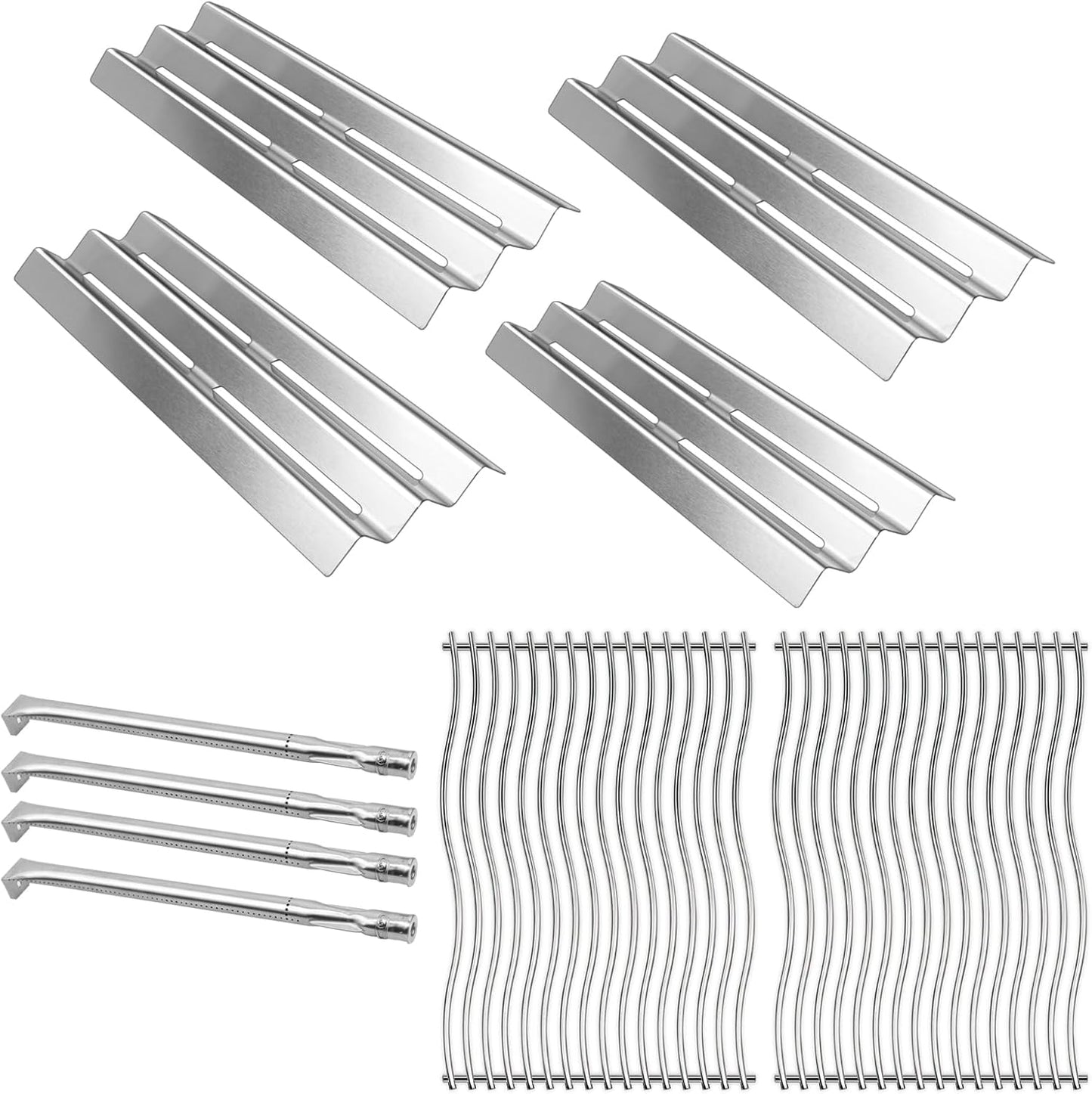 S8C011 Stainless Steel Cooking Grid Grates, Heat Plate and Grill Burner Tube Replacement Parts for Napoleon Gas Models LEX485/605/730 LE LD485 Series Grills S81001