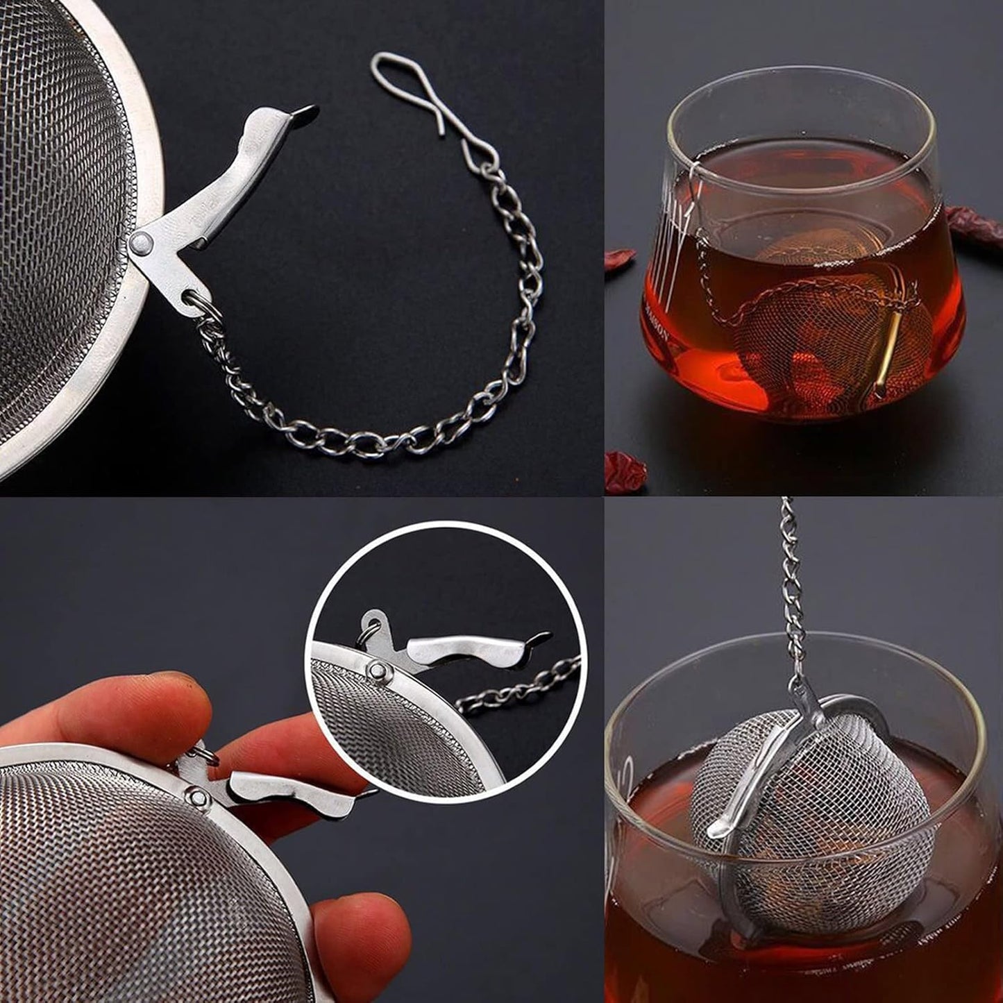 10PCS Tea Infuser, Upgraded Tea Strainer, Premium Tea Infusers for Loose Tea, Tea Steeper, Tea Ball for Tea Flavoring Herbal Spices Seasonings