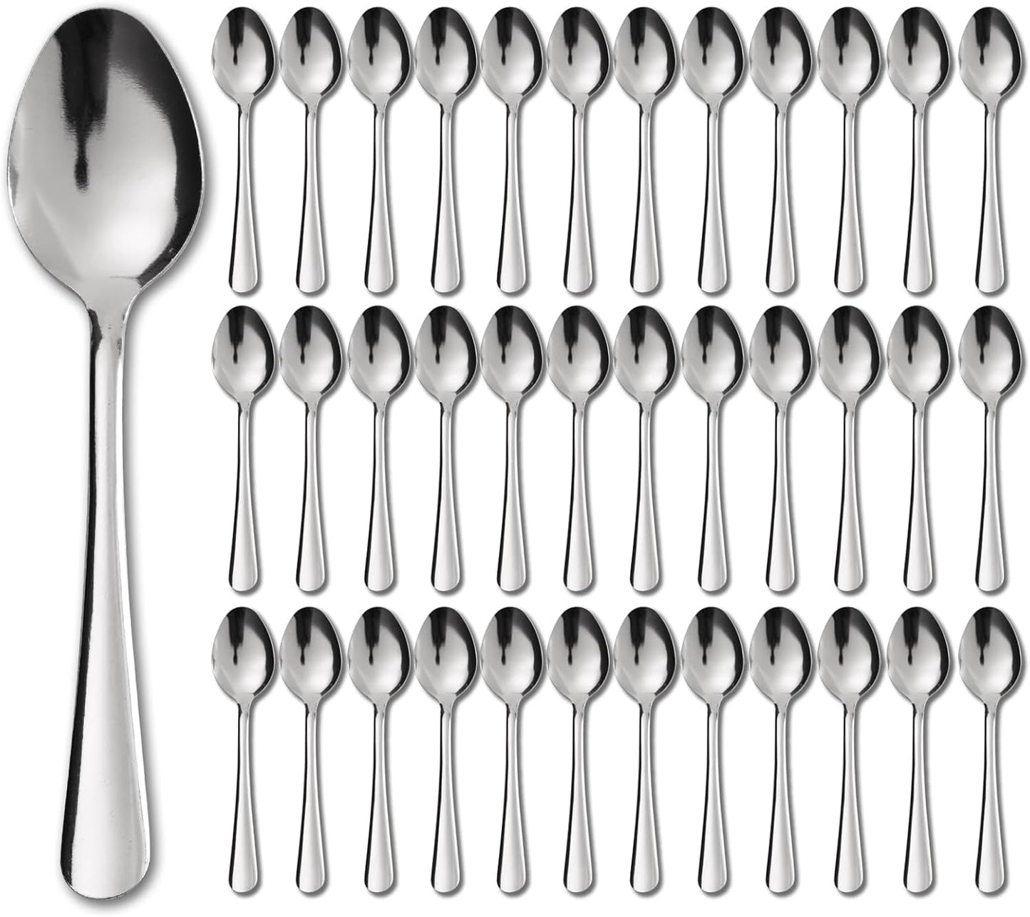 36 PCS Teaspoons Set - Windsor Stainless Steel Tea Spoons 5.9 Inch with Dishwasher Safe Small Spoons,Metal Dessert Spoon,Dinner Spoon Silverware for Home,Kitchen or Restaurant
